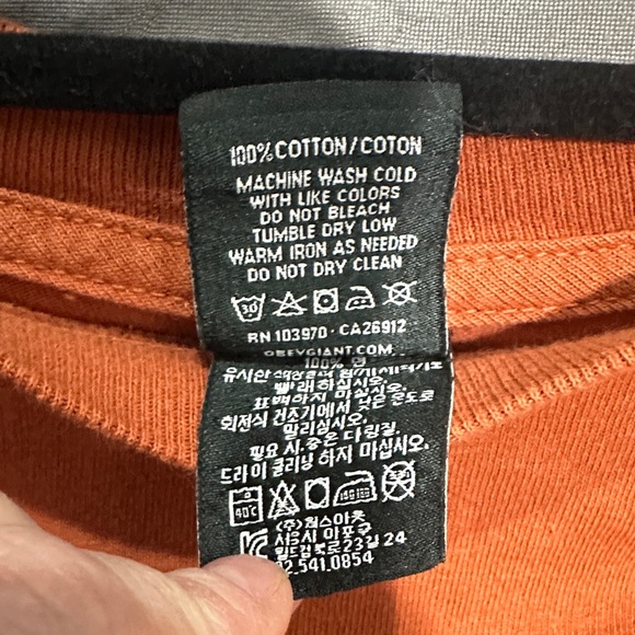 Obey Men's Rust Long Sleeve Tee - Picture 4 of 4